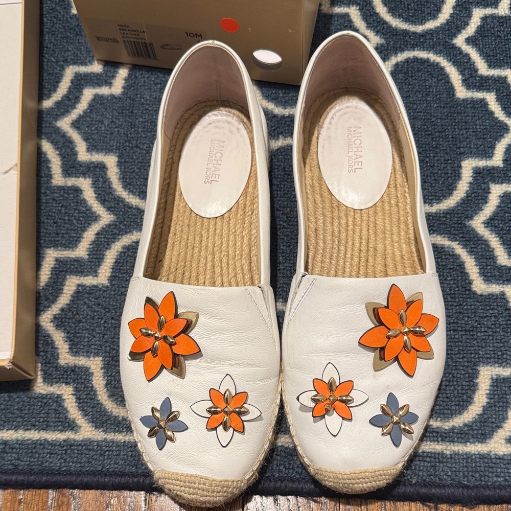 Michael Kors Off-White Espadrille Leather Shoes